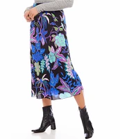 Karen Kane Printed A-Line Midi Skirt