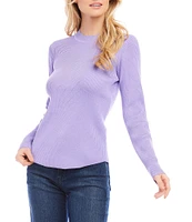 Karen Kane Ribbed Crew Neckline Long Sleeve Top