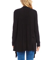 Karen Kane Ribbed Open Long Sleeve Cardigan