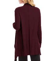 Karen Kane Ribbed Open Long Sleeve Cardigan