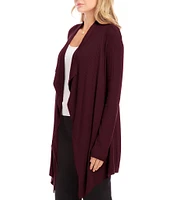 Karen Kane Ribbed Open Long Sleeve Cardigan