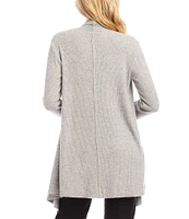 Karen Kane Ribbed Open Long Sleeve Cardigan