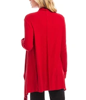 Karen Kane Ribbed Open Long Sleeve Cardigan