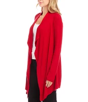 Karen Kane Ribbed Open Long Sleeve Cardigan