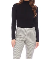 Karen Kane Ribbed Turtleneck Long Sleeve Sweater