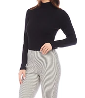 Karen Kane Ribbed Turtleneck Long Sleeve Sweater