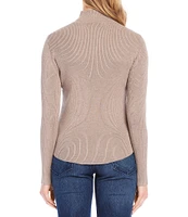 Karen Kane Ribbed Turtleneck Long Sleeve Sweater