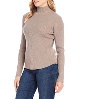 Karen Kane Ribbed Turtleneck Long Sleeve Sweater