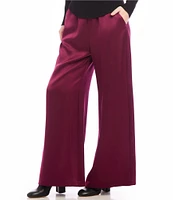 Karen Kane Satin High Rise Wide Leg Pant