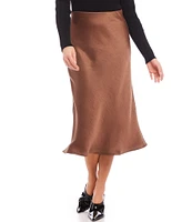 Karen Kane Satin Midi A-Line Skirt