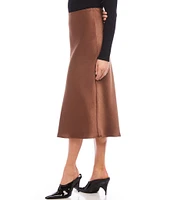 Karen Kane Satin Midi A-Line Skirt