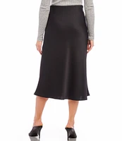 Karen Kane Satin Midi A-Line Skirt