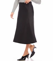 Karen Kane Satin Midi A-Line Skirt