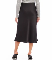 Karen Kane Satin Midi A-Line Skirt