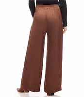 Karen Kane Satin Wide Leg Pull-On Pants