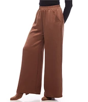 Karen Kane Satin Wide Leg Pull-On Pants