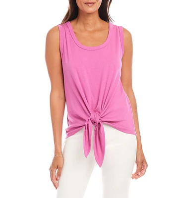 Karen Kane Scoop Neck Sleeveless Stretch Organic Cotton Knit Tank Top