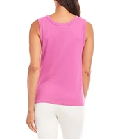 Karen Kane Scoop Neck Sleeveless Stretch Organic Cotton Knit Tank Top