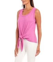 Karen Kane Scoop Neck Sleeveless Stretch Organic Cotton Knit Tank Top