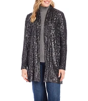 Karen Kane Sequin Duster Open Long Sleeve Cardigan