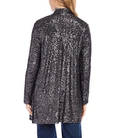 Karen Kane Sequin Duster Open Long Sleeve Cardigan