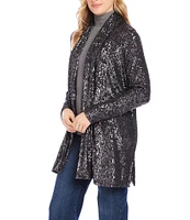 Karen Kane Sequin Duster Open Long Sleeve Cardigan