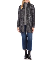 Karen Kane Sequin Duster Open Long Sleeve Cardigan