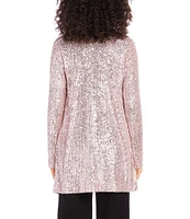 Karen Kane Sequin Duster Open Long Sleeve Cardigan