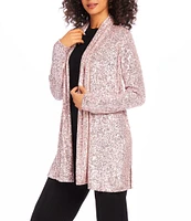 Karen Kane Sequin Duster Open Long Sleeve Cardigan