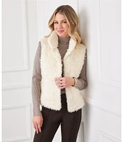 Karen Kane Shearling Collar Sleeveless Vest