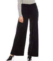 Karen Kane Stretch Crushed Velvet Wide Leg Pants