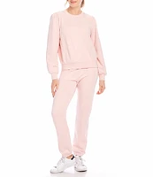 Karen Kane Stretch Fleece Hi-Rise Straight Leg Sweatpant