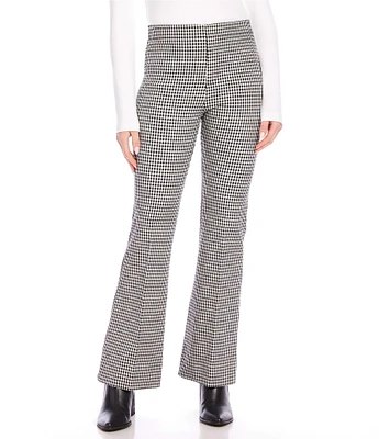 Karen Kane Stretch Patterned Mid Rise Bootcut Pants