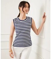 Karen Kane Stripe Crew Neck Tank