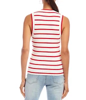 Karen Kane Stripe Ribbed Knit Tank