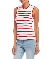 Karen Kane Stripe Ribbed Knit Tank