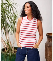 Karen Kane Stripe Ribbed Knit Tank