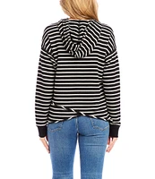 Karen Kane French Terry Striped Hoodie