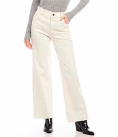 Karen Kane Twill High Rise Wide Leg Jean