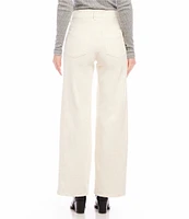 Karen Kane Twill High Rise Wide Leg Jean