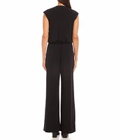Karen Kane V-Neck Sleeveless Travel Jersey Jumpsuit