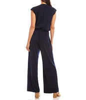 Karen Kane V-Neck Sleeveless Travel Jersey Jumpsuit