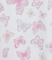 Karen Neuburger Short Sleeve Sweetheart Neck Interlock Knit Butterfly Print Bermuda Short Pajama Set