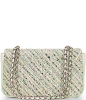 KARL LAGERFELD PARIS Agyness Tweed Shoulder Crossbody Bag