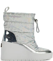 KARL LAGERFELD PARIS Berdina Puff Platform Wedge Booties