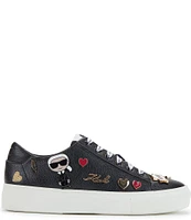 KARL LAGERFELD PARIS Cate Pins Leather Sneakers