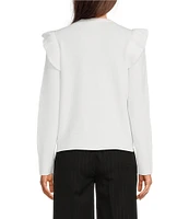 KARL LAGERFELD PARIS C'est La Vie Crew Neck Long Sleeve Sweater