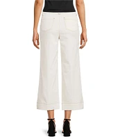 KARL LAGERFELD PARIS Contrast Trim Wide Leg Coordinating Pants