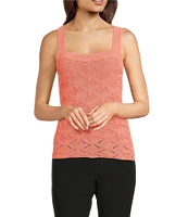 KARL LAGERFELD PARIS Coordinating Crochet Knit Tank Top
