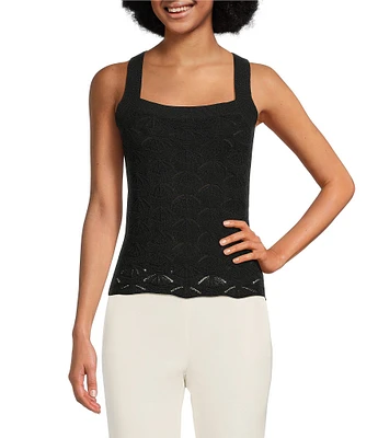 KARL LAGERFELD PARIS Coordinating Crochet Knit Tank Top